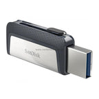USB 3.1 Flash Disk SanDisk Dual Drive USB C 64GB 150 MB/s Ασημί