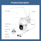 SRIHOME Dual Band Wifi Floodlights Camera 5MP QHD