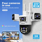 SRIHOME 8MP Quad-Lens PTZ Security Camera