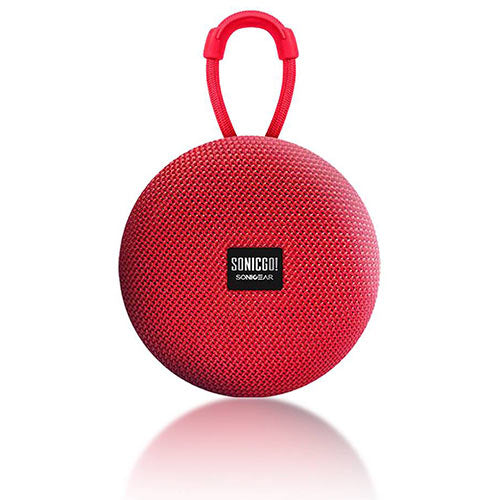 SONICGEAR Sonicgo 2 Bluetooth 5.3 Portable Speaker With MIC FM Radio USB Playback Red