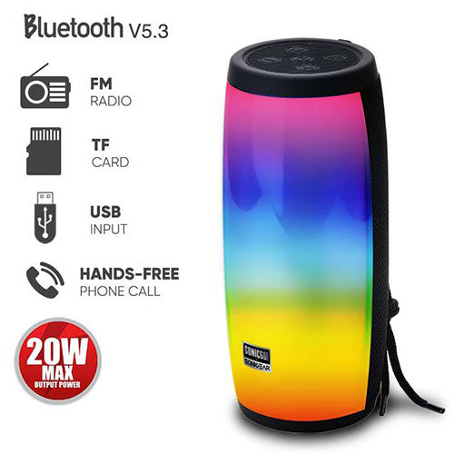Sonic Gear BT5.3 RGB Portable Wireless Speaker With FM Sonicgo 6