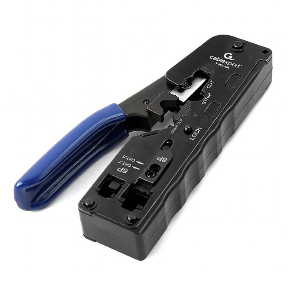CABLEXPERT CAT7 LAN Pass-Through Plug Crimping Tool 8P8C/6P6C Blue