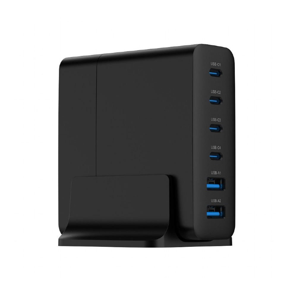 GEMBIRD 6-Port 75W GaN USB Fast C Harger Black