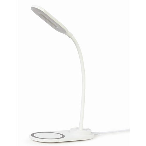 GEMBIRD Desk Lamp With Wireless Charger White