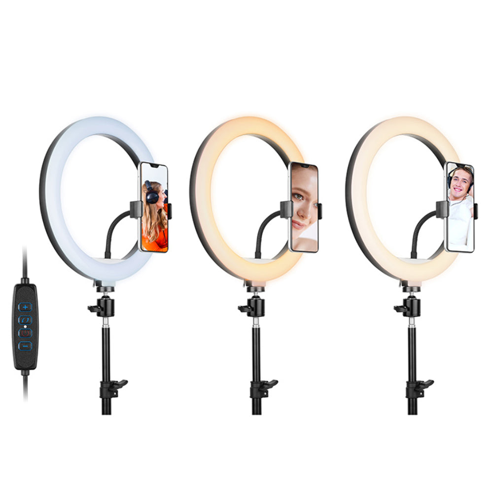 TRACER LED Ring Lamp 30CM With 210CM Tripod Black