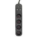 GEMBIRD Smart Power Strip With USB Charger 4 Sockets Black
