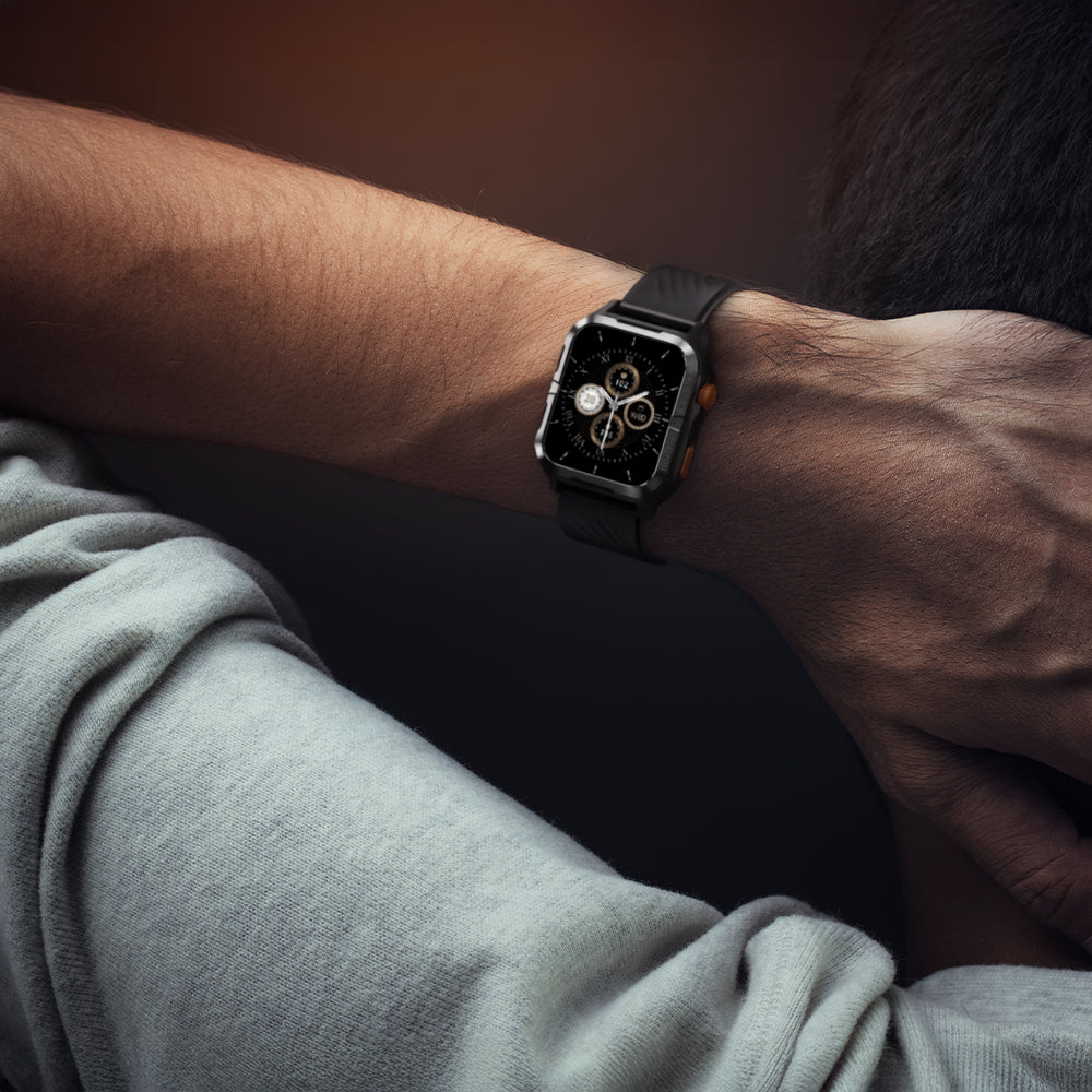 BLACKVIEW BT5.3 WATERPROOF-10M SMARTWATCH WITH DA GPT & LED TORCH BLACK