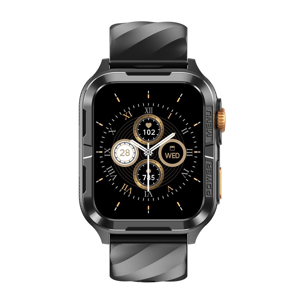 BLACKVIEW BT5.3 WATERPROOF-10M SMARTWATCH WITH DA GPT & LED TORCH BLACK