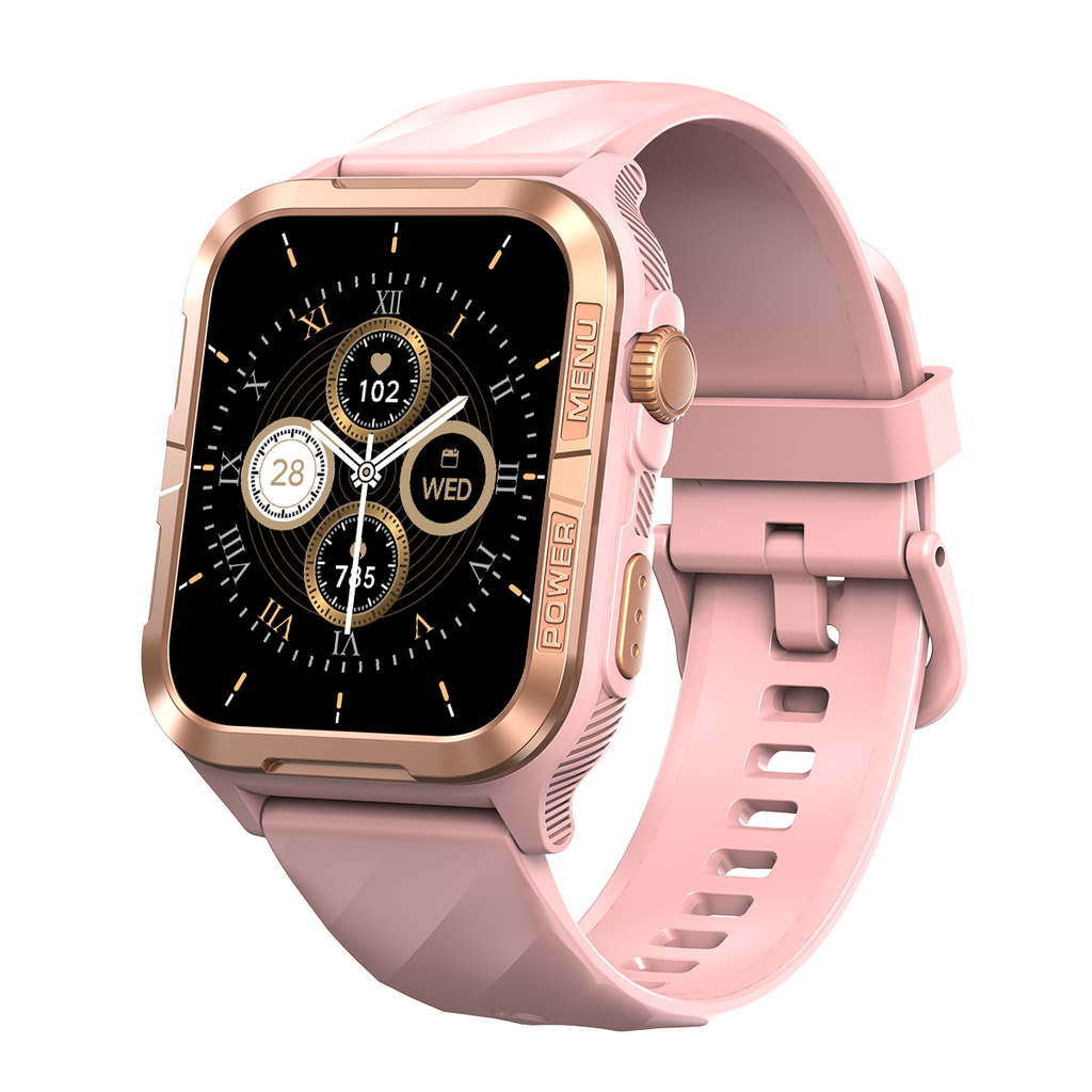 BLACKVIEW BT5.3 WATERPROOF-10M SMARTWATCH WITH DA GPT & LED TORCH PINK