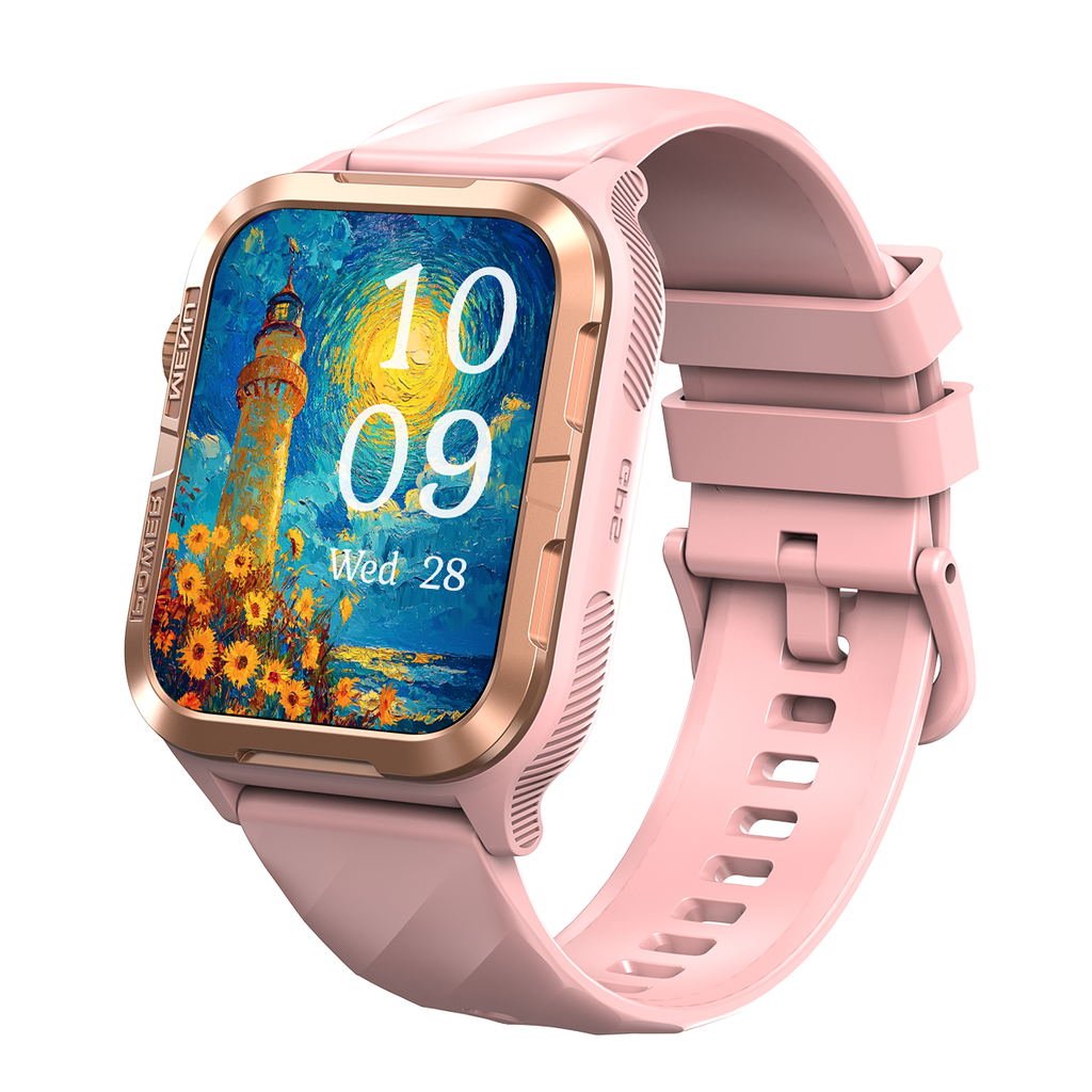 BLACKVIEW BT5.3 WATERPROOF-10M SMARTWATCH WITH DA GPT & LED TORCH PINK