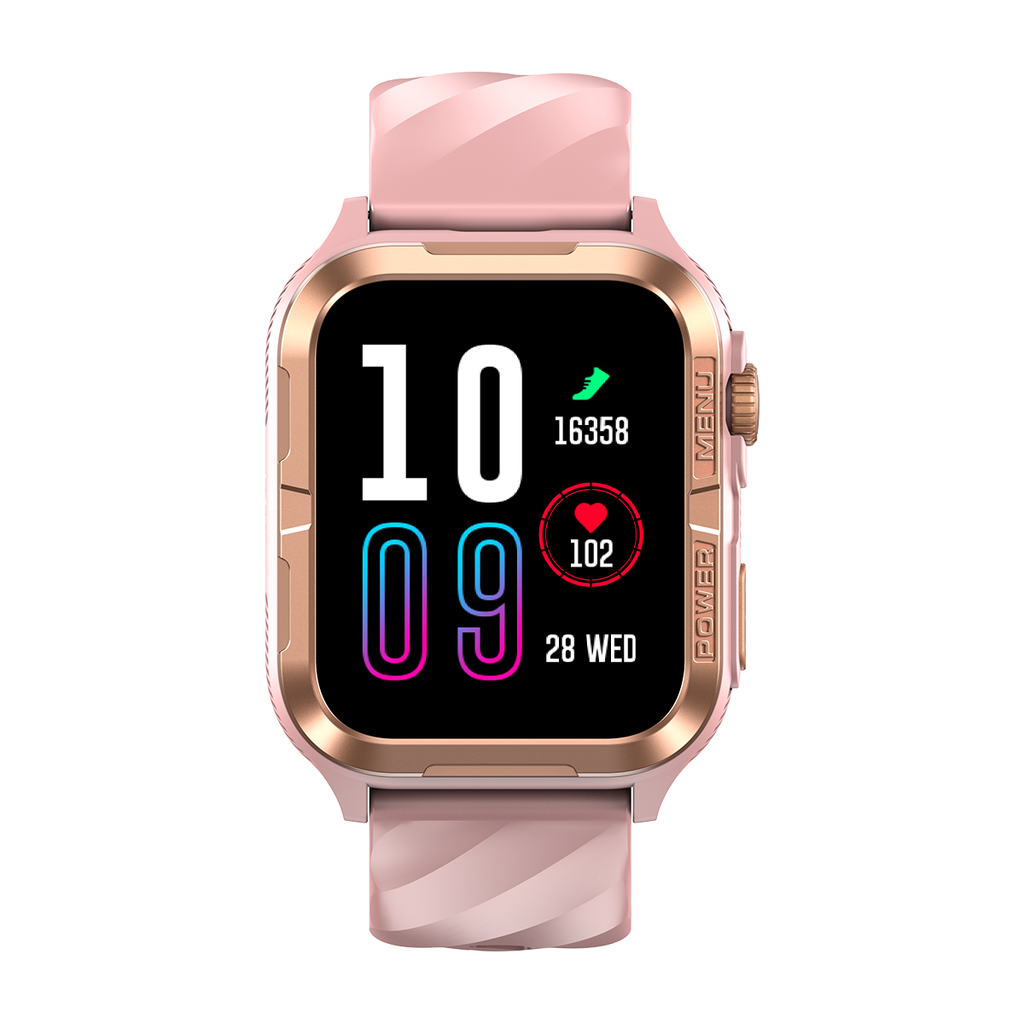 BLACKVIEW BT5.3 WATERPROOF-10M SMARTWATCH WITH DA GPT & LED TORCH PINK