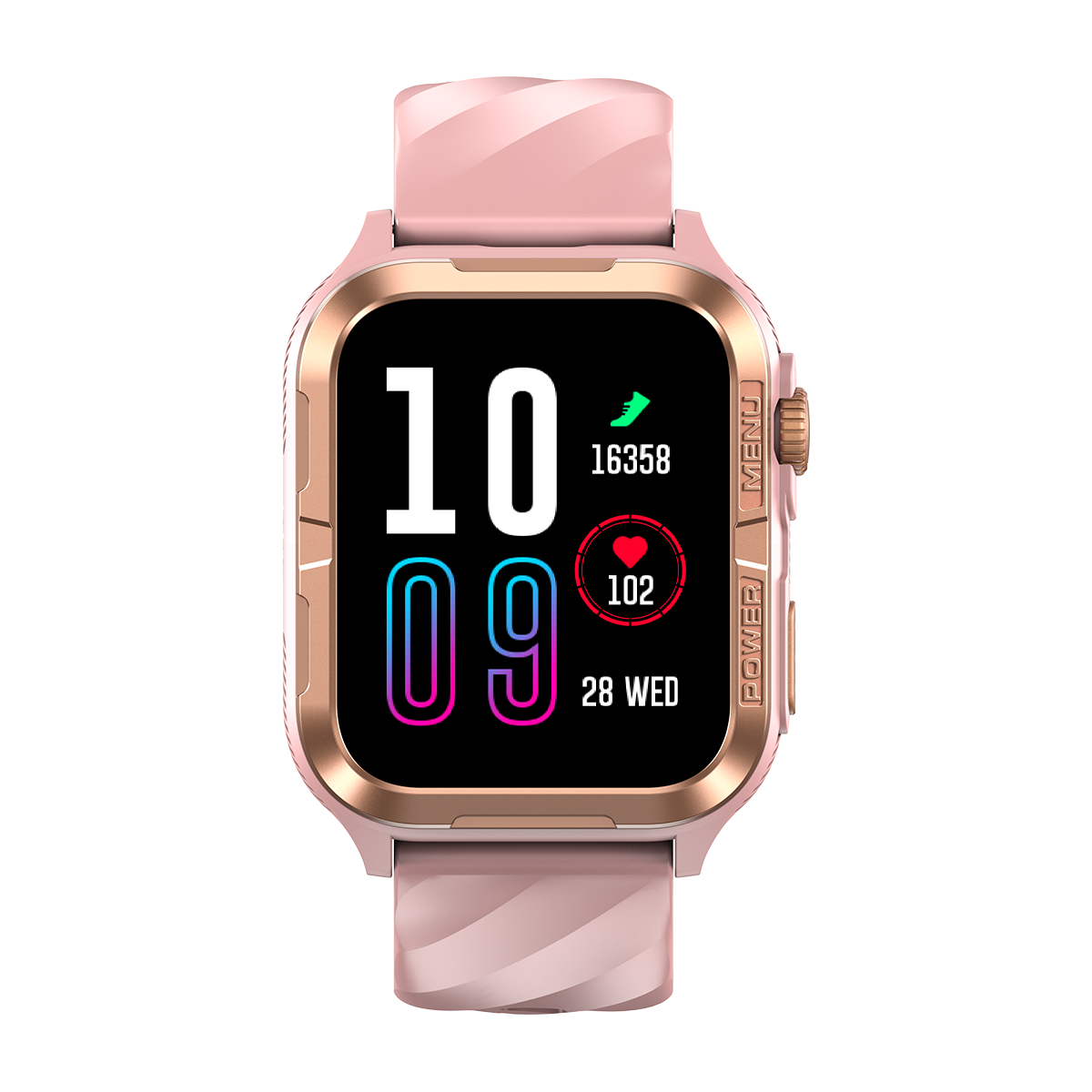 BLACKVIEW BT5.3 WATERPROOF-10M SMARTWATCH WITH DA GPT & LED TORCH PINK