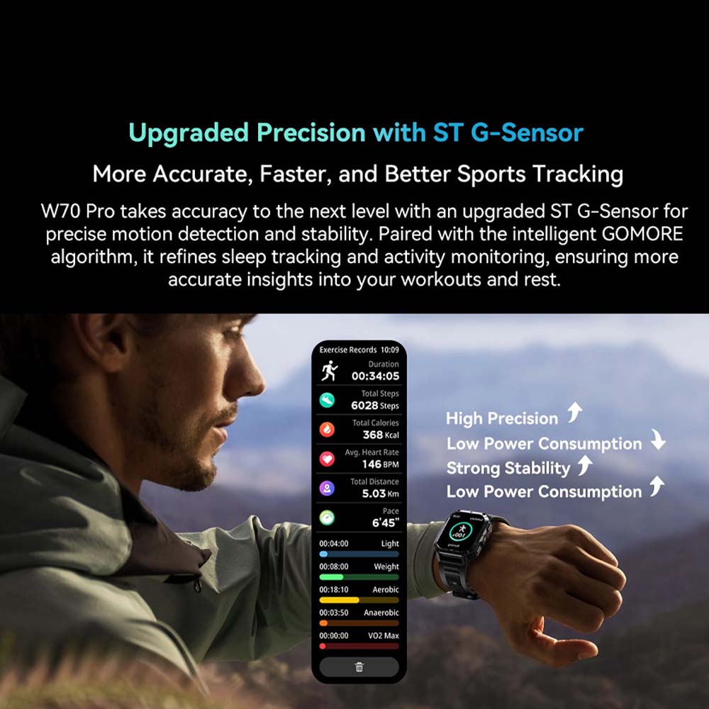 BLACKVIEW MULTI-FUNCTION SMARTWATCH WITH FLASHLIGHT COMPASS BT CALL & HEALTH MANAGEMENT GREEN