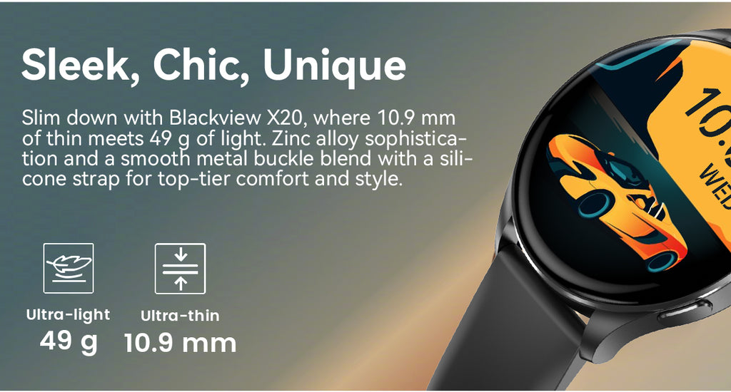 BLACKVIEW BT5.3 SMARTWATCH AMOLED ULTRA-CLEAR DISPLAY BLACK