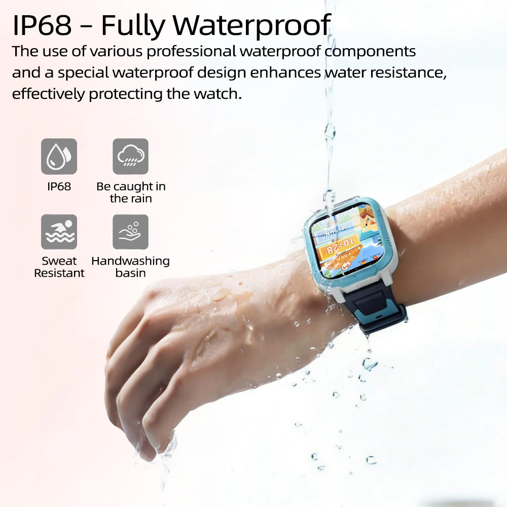BLACKVIEW 4G KID WIFI WATERPROOF IP68 SMARTWATCH WITH LANYARD BLUE
