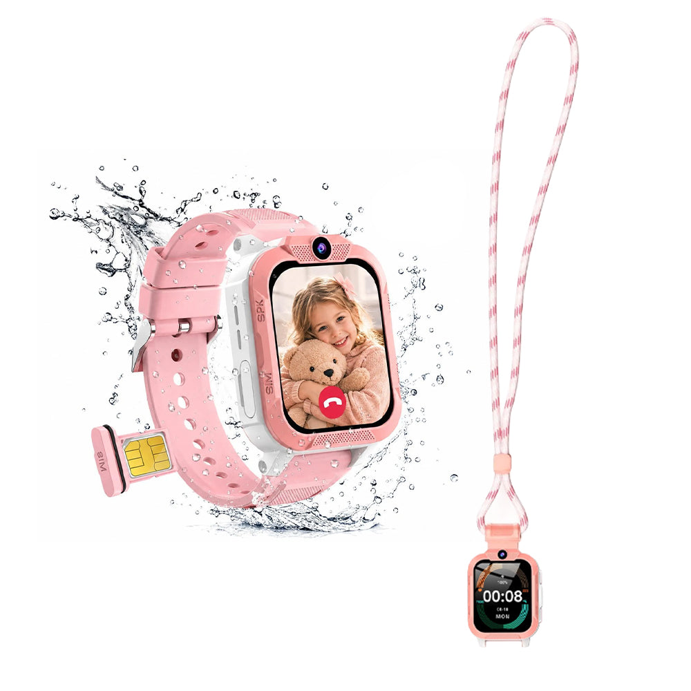 BLACKVIEW 4G KID WIFI WATERPROOF IP68 SMARTWATCH WITH LANYARD PINK
