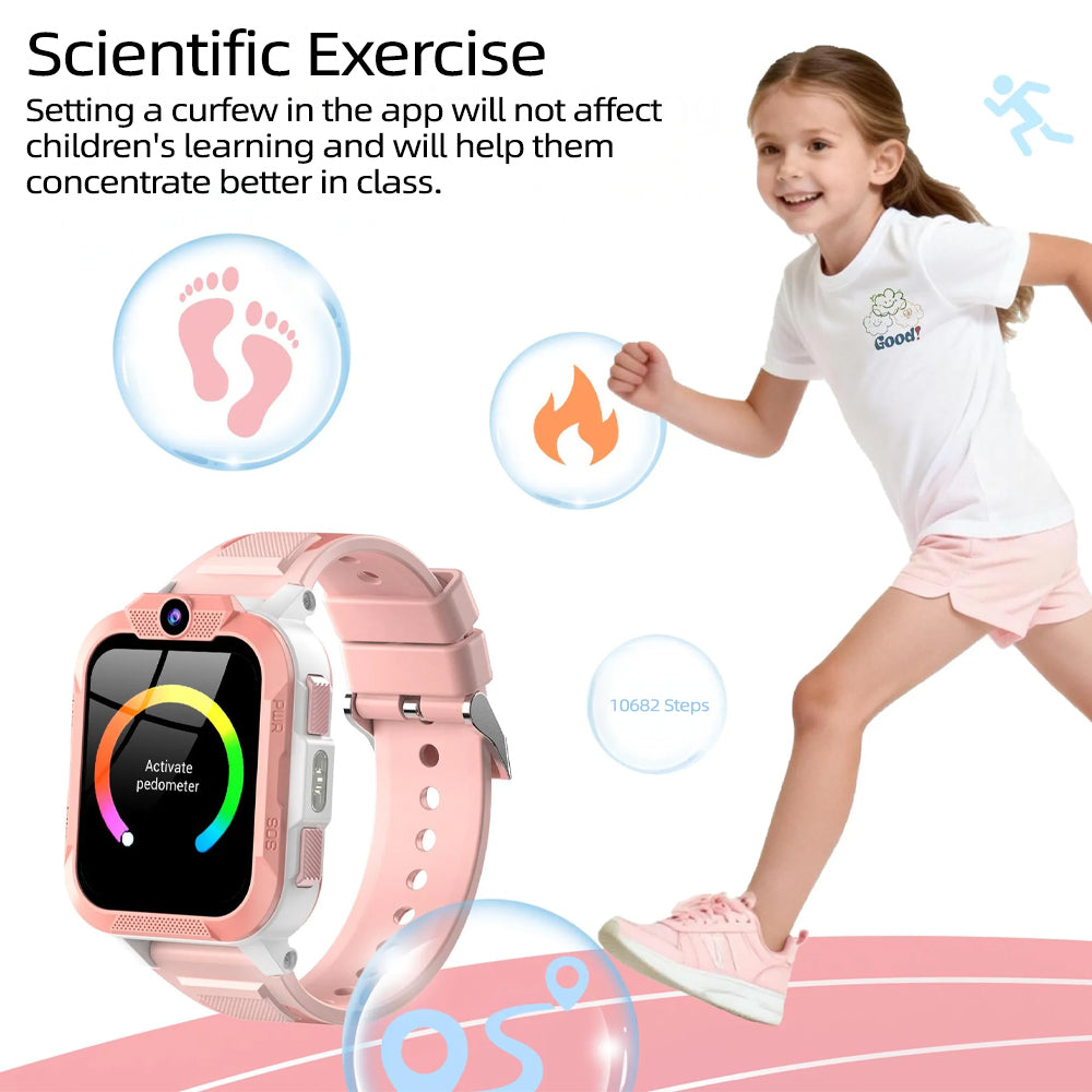 BLACKVIEW 4G KID WIFI WATERPROOF IP68 SMARTWATCH WITH LANYARD PINK