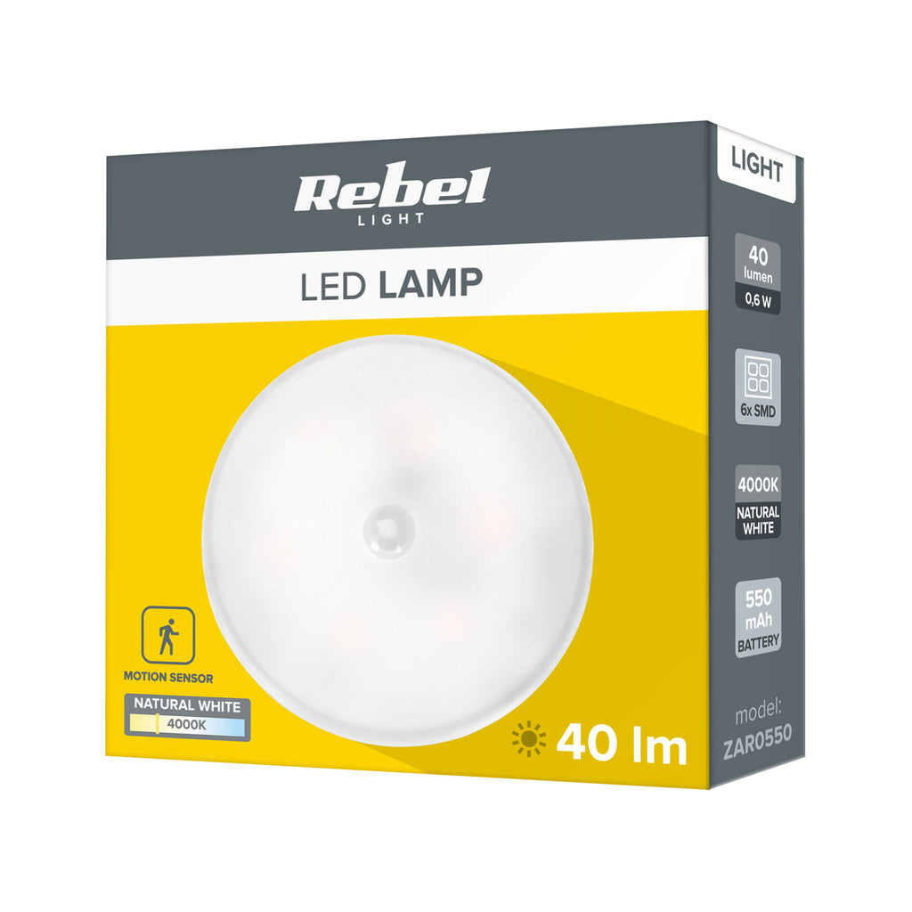 Επαναφορτιζόμενη λάμπα LED με μαγνήτη 5V 0.6W REBEL