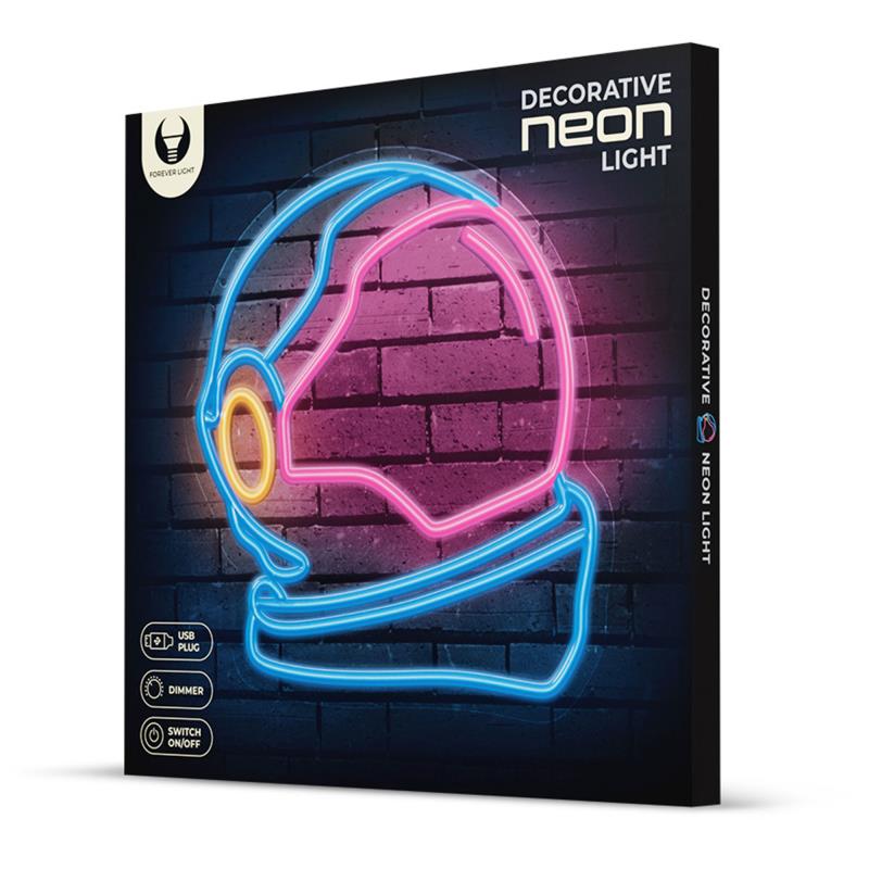 Neon Plexi Forever Light FPNE22 ASTRONAUT (USB, On/Off & Dimmer) Πολύχρωμο