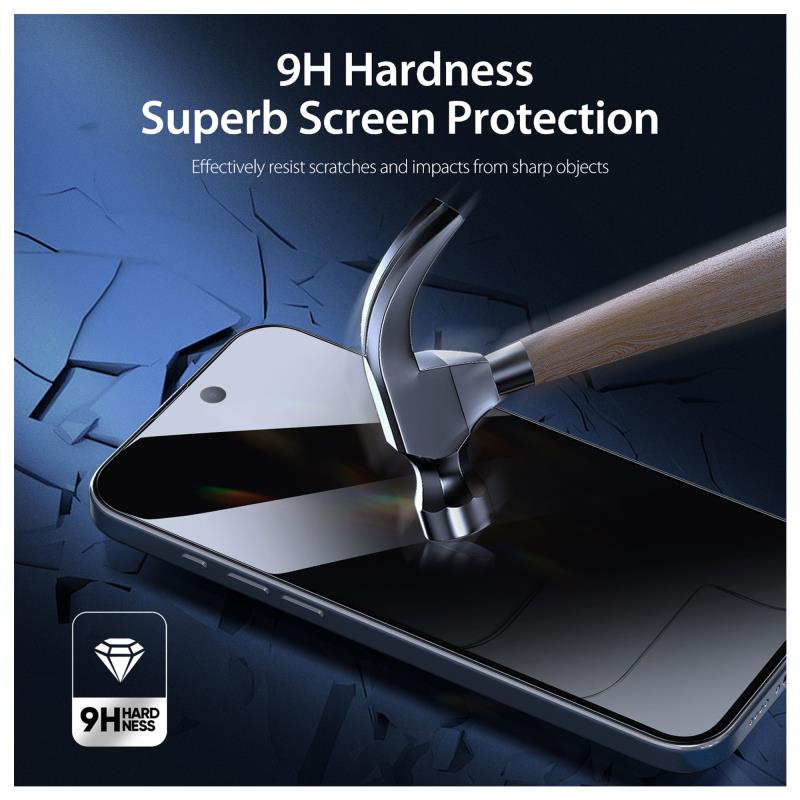 Tempered Glass Full Face Privacy Dux Ducis Apple iPhone Air Μαύρο (1 τεμ.)