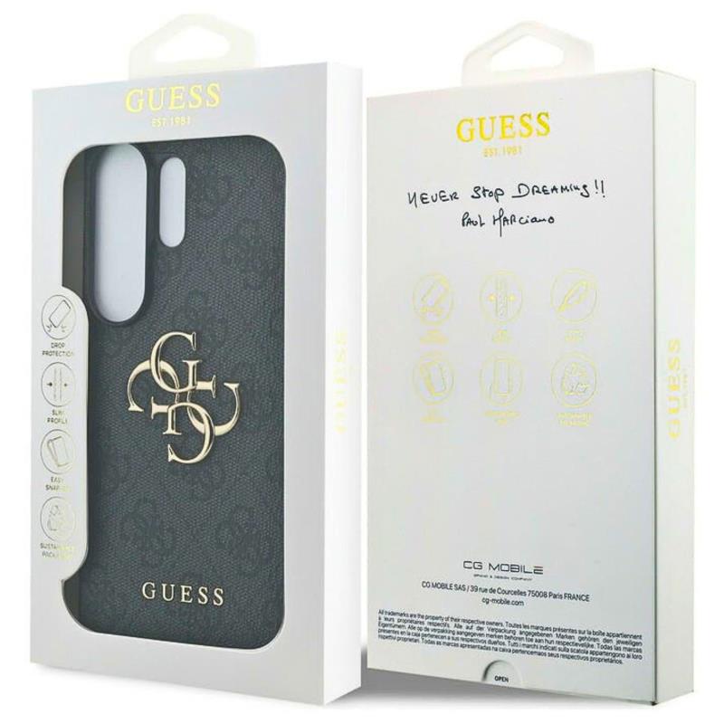 Θήκη PU Guess Samsung Galaxy S26 Ultra Hardcase Big Logo 4G Μαύρο