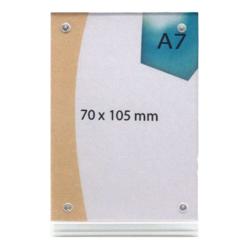 Plexiglass Σταντ Εντύπων με Κλίση Α7 1 Όψης