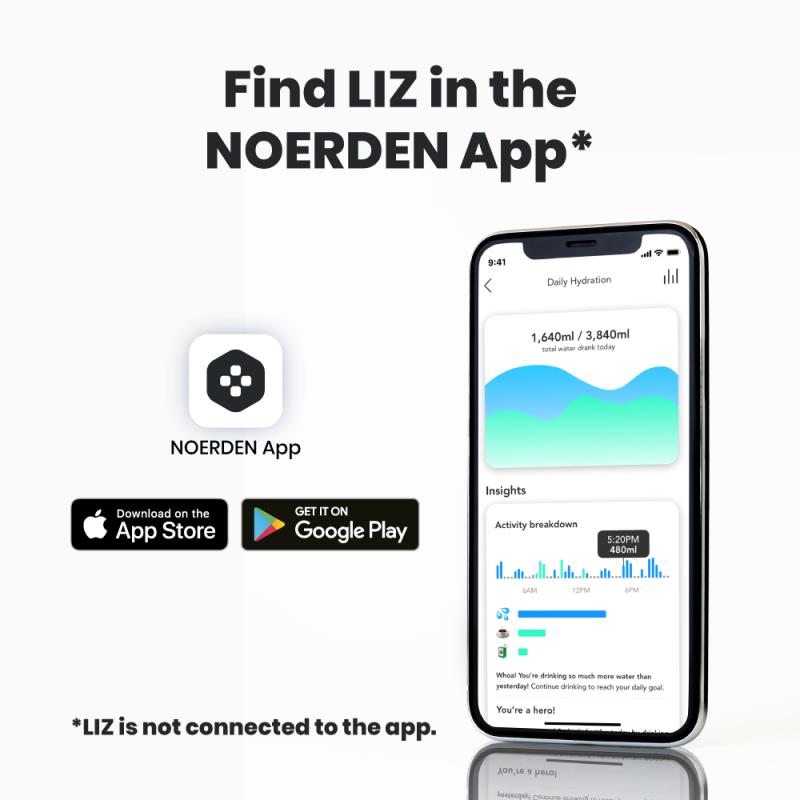 Smart Μπουκάλι-Θερμός UV Noerden LIZ Ανοξείδωτο 350ml Ροζ