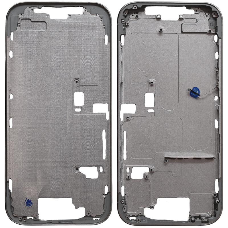 Μεσαίο Πλαίσιο Apple iPhone 16 Pro 5G με Πλήκτρο Κάμερας Λευκό (OEM)