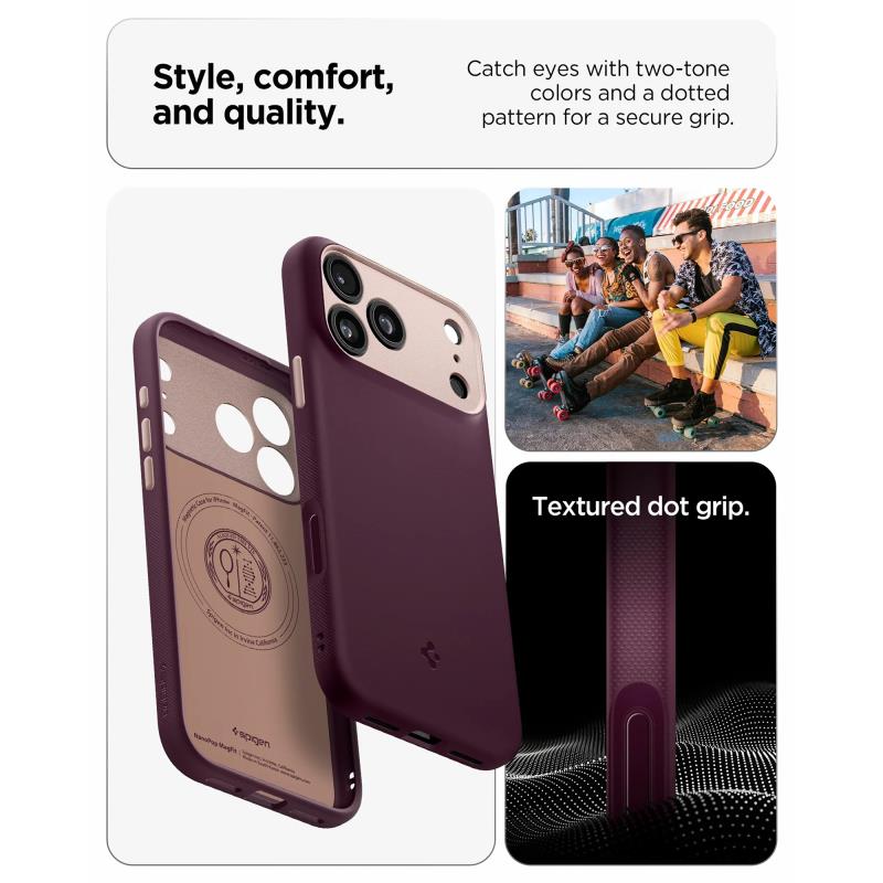 Θήκη TPU/ Σιλικόνης Spigen Apple iPhone 18 Pro/ 17 Pro MagSafe Caseology Nano Pop Μπορντώ