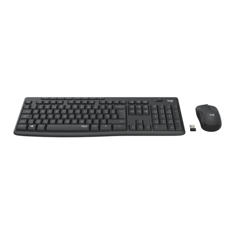 Σετ Ασύρματο Πληκτρολόγιο & Ποντίκι Logitech MK295 Silent 2in1 Μαύρο