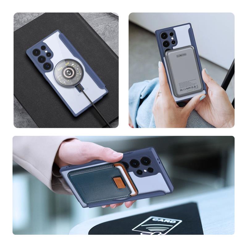 Θήκη Flip Dux Ducis Samsung Galaxy S24 Ultra 5G Magnetic Wallet με Stand Skin X Pro Μπλε