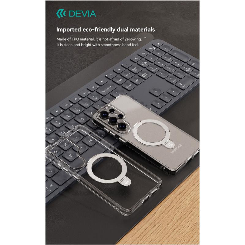 Θήκη TPU & PC Devia Samsung Galaxy S26 Ultra 5G Magnetic Shock Proof με Stand Clean Διάφανο