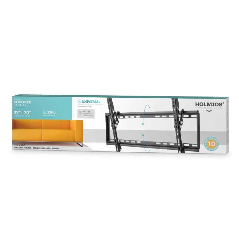 Επιτοίχια Βάση TV Holmios με Κλίση (37" έως 70") Μαύρο