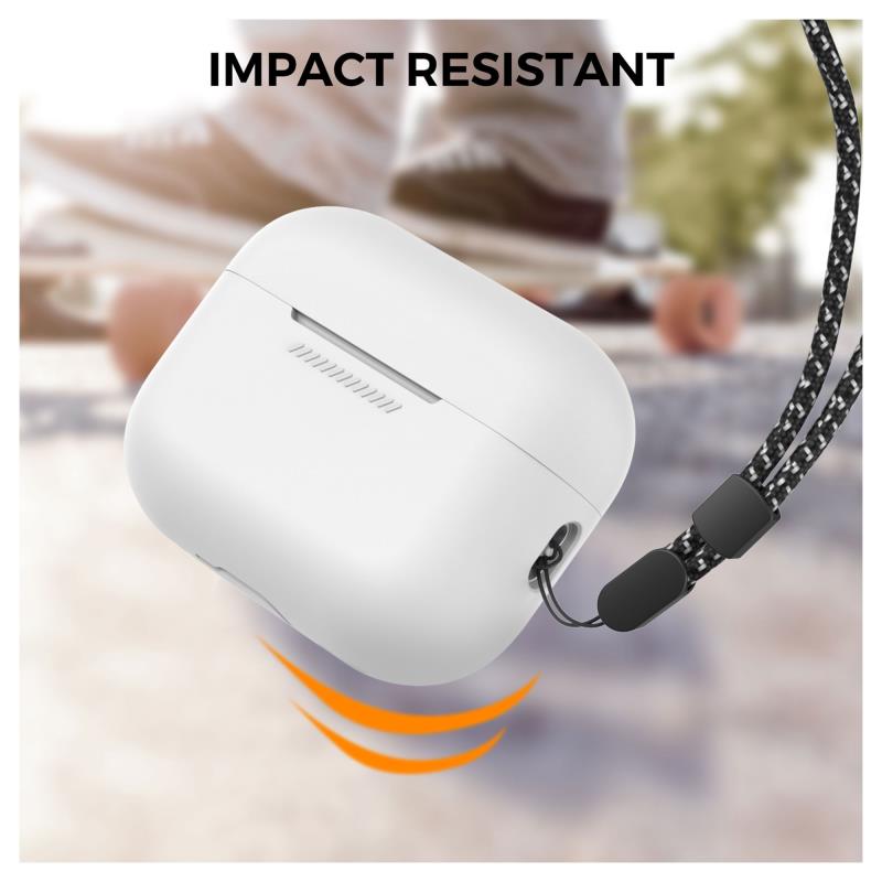 Θήκη Σιλικόνης AhaStyle PT187-2-C Apple AirPods Pro 2 (2022) Λευκό