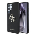 Θήκη PU Guess Samsung Galaxy S25 Ultra Hardcase Grained Big Logo 4G Μαύρο