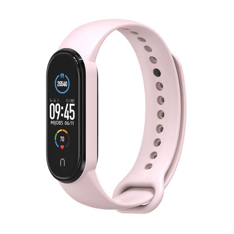 Λουράκι Xiaomi Mi Band 4/ Mi Band 5/ Mi Band 6 Παστέλ Ροζ (Ασυσκεύαστο)