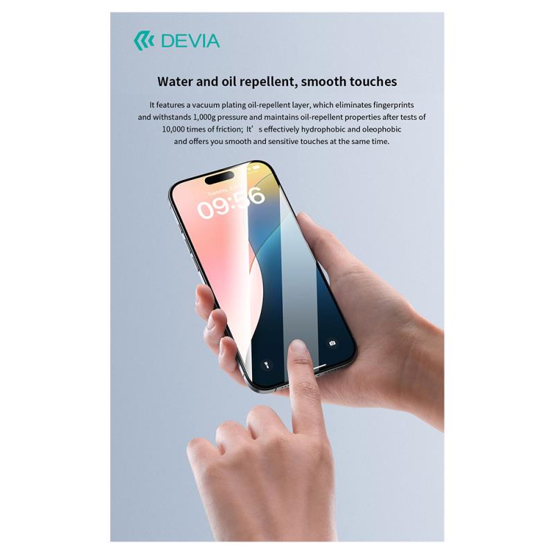 Tempered Glass Full Face Anti-Static Devia Apple iPhone 16 Van Μαύρο (1 τεμ.)