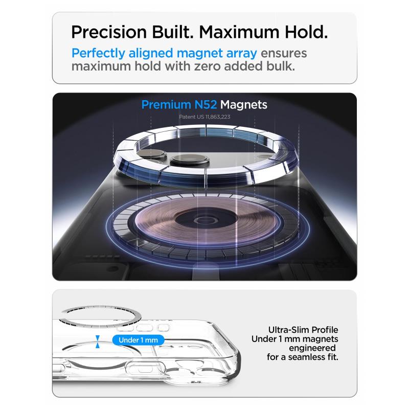 Θήκη TPU & PC Spigen Apple iPhone 18 Pro Max/ 17 Pro Max MagSafe Ultra Hybrid Διάφανο-Χρυσό