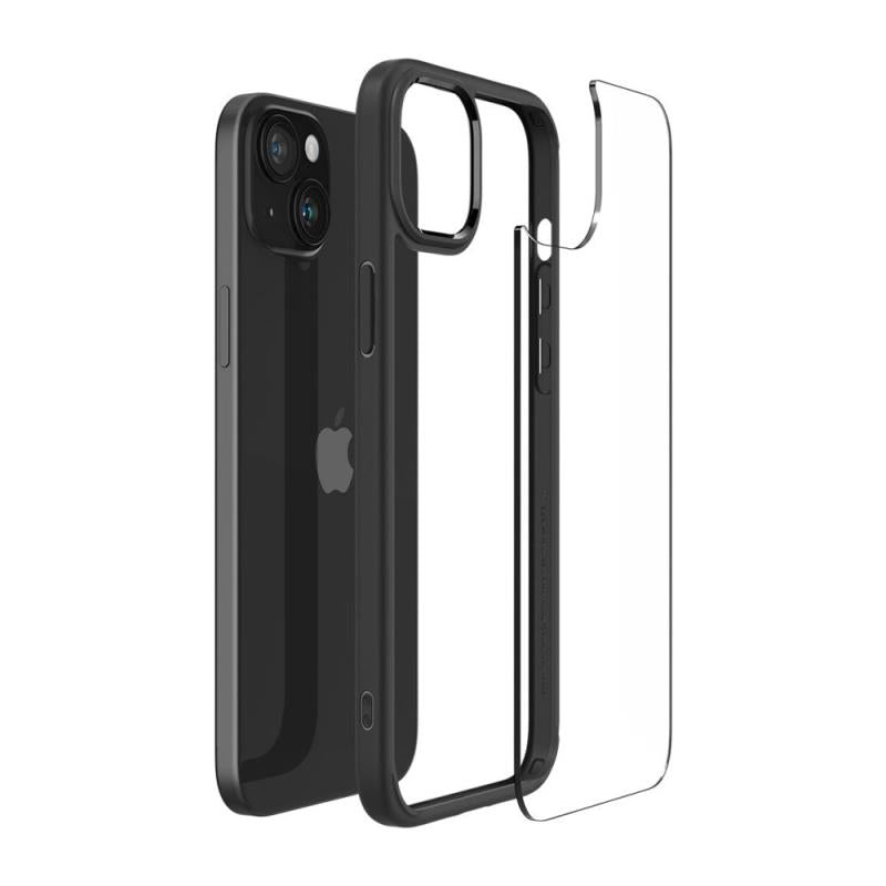 Θήκη TPU & PC Spigen Ultra Hybrid Apple iPhone 15 Διάφανο-Μαύρο