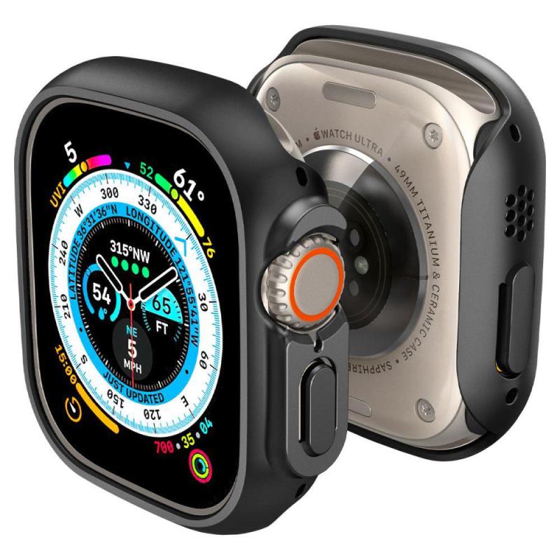 Θήκη PC Spigen Thin Fit Apple Watch Ultra 1/ 2/ 3 49mm Μαύρο