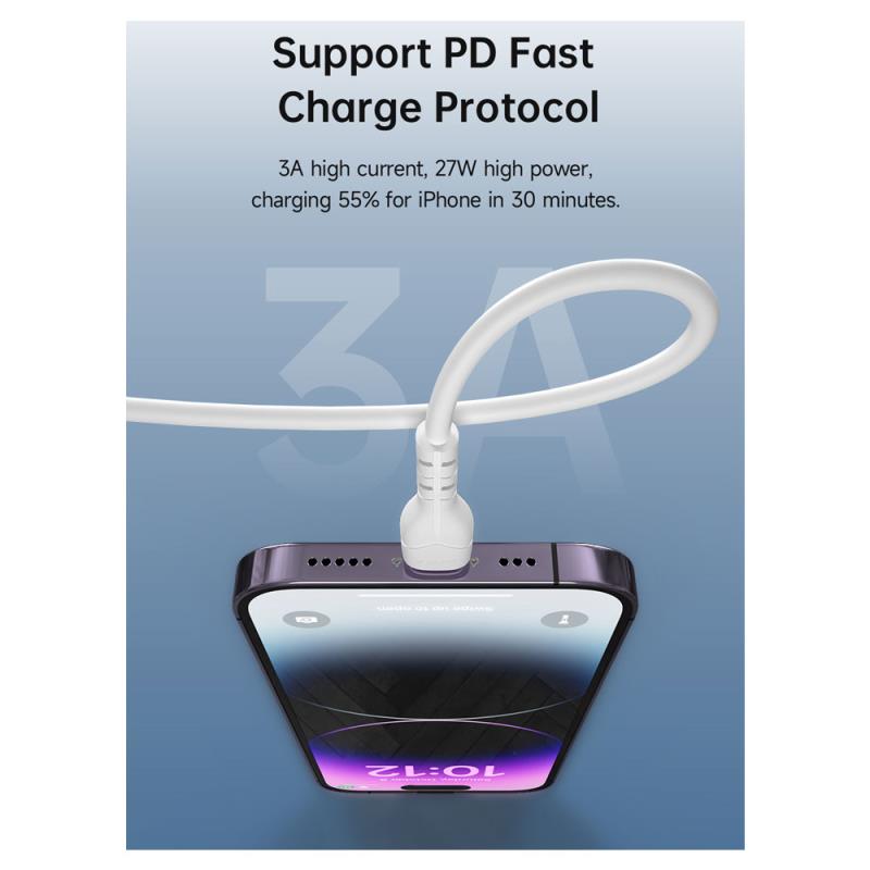 Καλώδιο Σύνδεσης USB 2.0 Devia EC150 USB C σε Lightning PD 27W 1m Kintone Λευκό