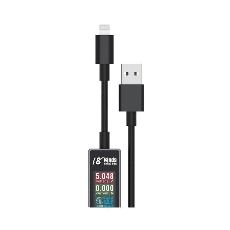 Καλώδιο USB με Οθόνη Μέτρησης Ρεύματος/ Τάσης/ Κατανάλωσης AV-LINE Lightning