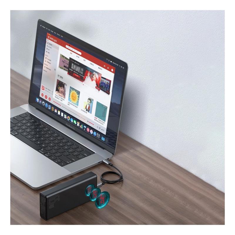Φορτιστής Ανάγκης Baseus Amblight 65W 30000mAh Μαύρο