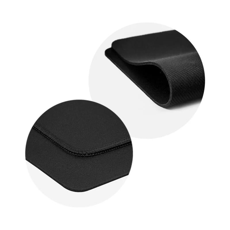 Mousepad 35x25cm με Μαύρες Ραφές Μαύρο (1 τεμ.) (Ασυσκεύαστο)