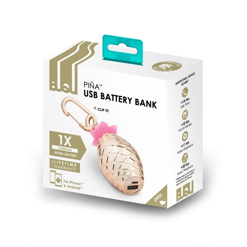 Φορτιστής Ανάγκης BuQu PINA 2500mAh Χρυσό