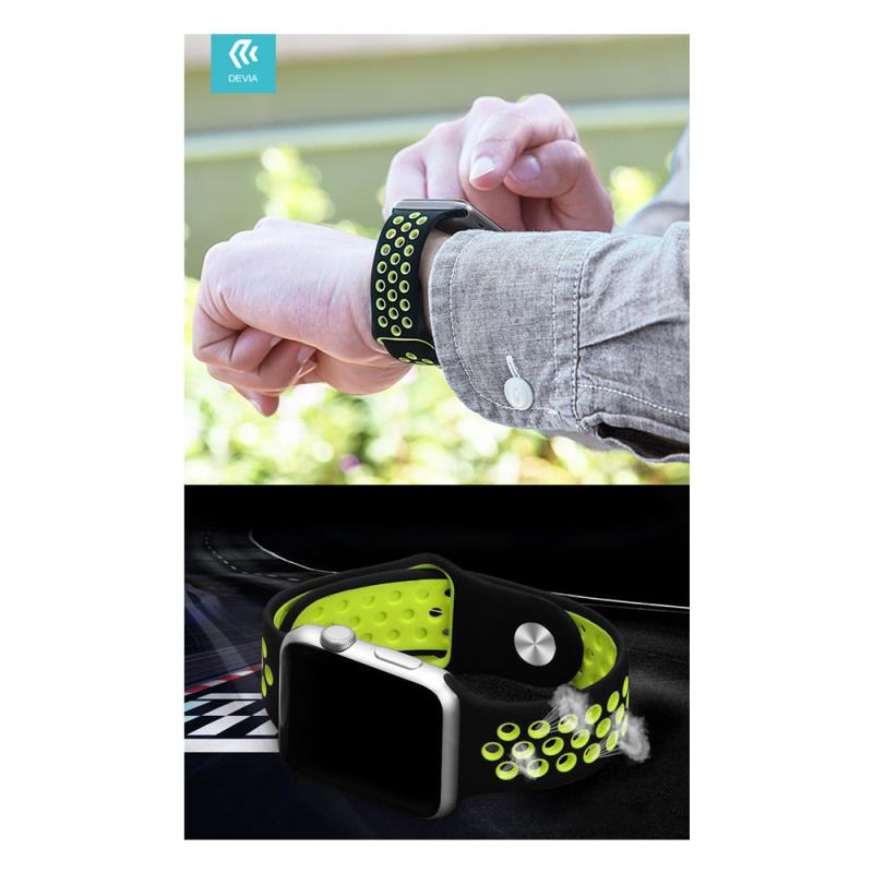 Λουράκι Devia Sport2 Apple Watch (38/ 40/ 41/ 42mm) Deluxe Κίτρινο