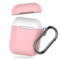 Θήκη Σιλικόνης AhaStyle PT46 Apple AirPods Tone με Γάντζο Ροζ-Λευκό