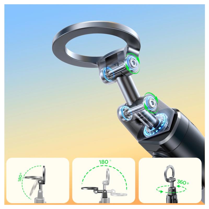 Ασύρματο Selfie Stick Joyroom JR-ZS509 MagSafe με Bluetooth Τηλεχειριστήριο για Smartphones 4.7"-7.0" Μαύρο