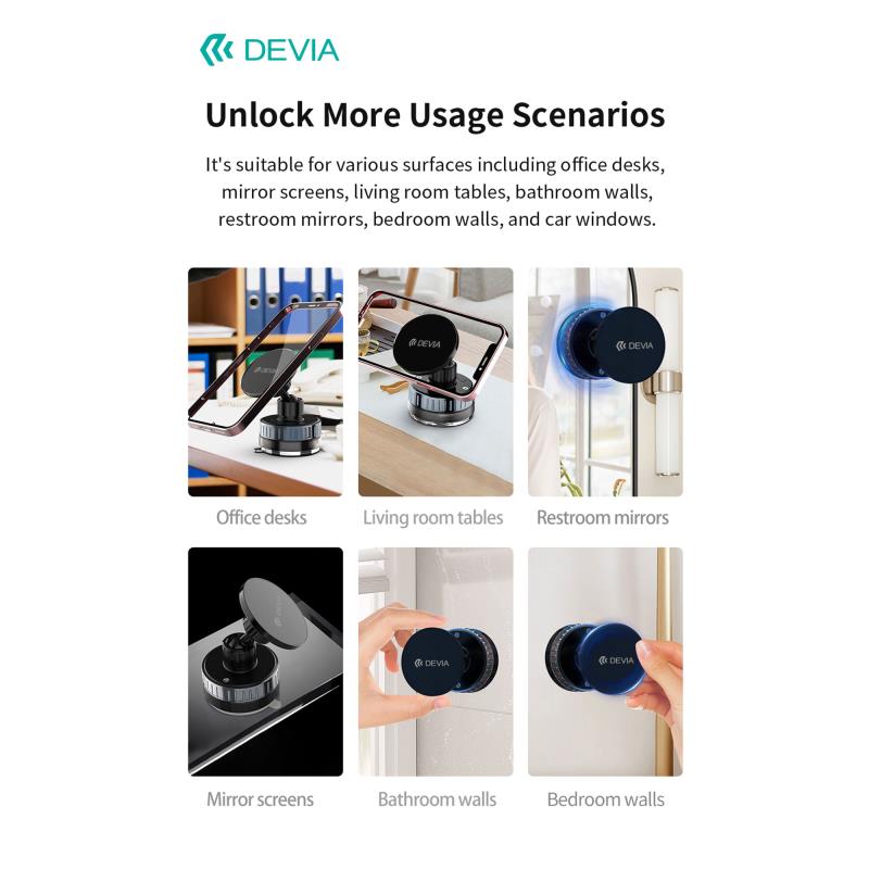 Universal Βάση Στήριξης Ταμπλό Αυτοκινήτου Devia ES087 Magnetic Adjustable Stand Ultra1 Μαύρο