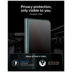 Tempered Glass Full Face Spigen Glas.tR EZ-FIT Privacy Apple iPhone Duo Μαύρο (1 τεμ.)